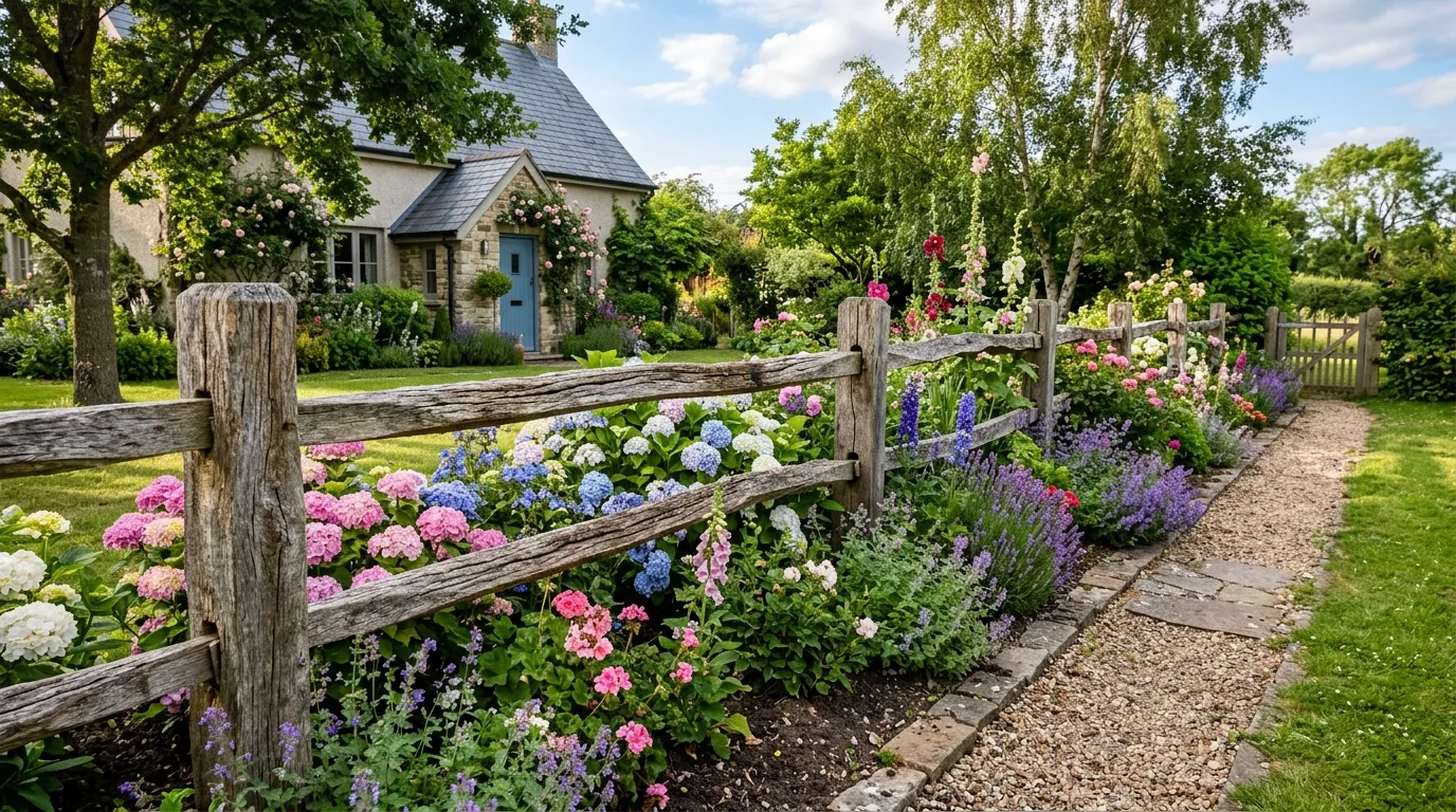 Wood Fence With Entry Gate